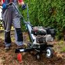 Scheppach MTP560 Tiller Cultivator, 3.7hp Petrol Engine, 560mm Working Width, 260mm Hoeing Depth, 24 Blades Scheppach MTP560 Tiller Cultivator, 3.7hp Petrol Engine, 560mm Working Width, 260mm Hoeing Depth, 24 Blades